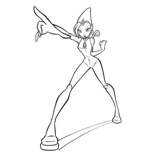 Tecna Attacks Coloring Page free printable Tecna Winx Coloring Pages coloring page