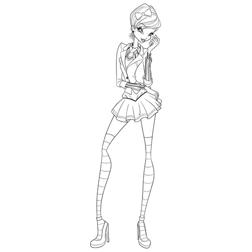 Winx Techna Bon Ton Coloring Page free printable Tecna Winx Coloring Pages coloring page