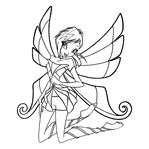 Winx Tecna Enchantix Coloring Page free printable Tecna Winx Coloring Pages coloring page