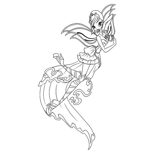Tecna Harmonix Coloring Page free printable Tecna Winx Coloring Pages coloring page