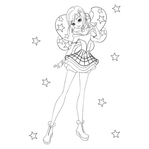 Winx Tecna Cosmix Coloring Page free printable Tecna Winx Coloring Pages coloring page