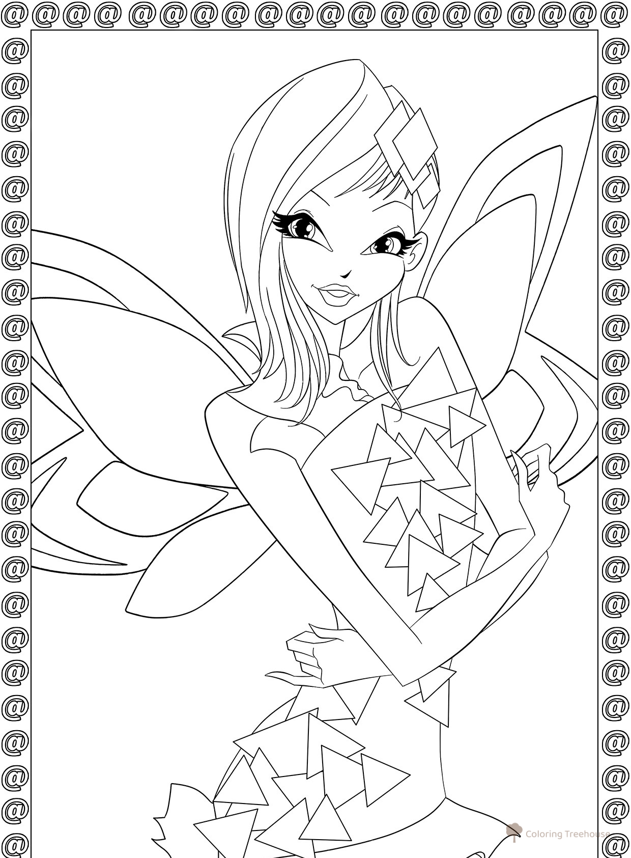 Colorear Winx Tecna Ñáñiks dibujo para colorear gratis de Páginas para colorear de Tecna (Winx)