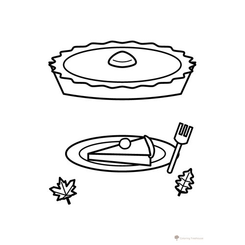 Pumpkin Pie Coloring Page