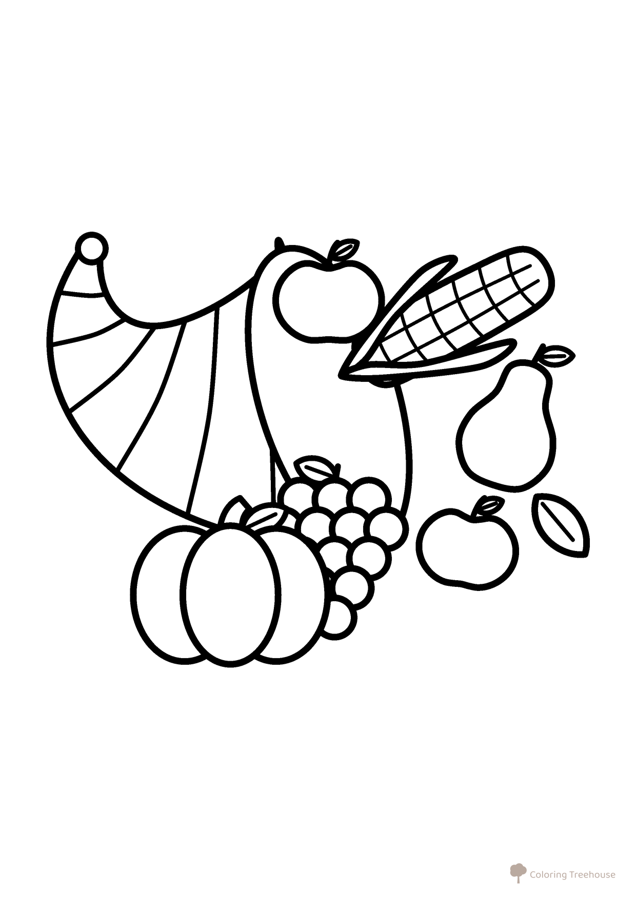 Cornucopia Coloring Page