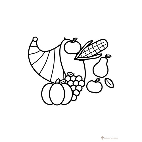 Cornucopia Coloring Page