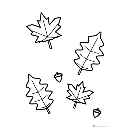 Autumn Leaves Coloring Page