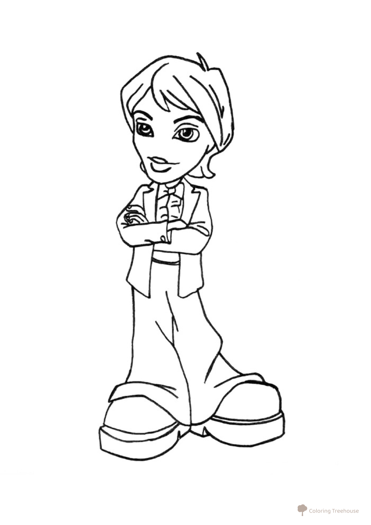 Página para colorear: Chico Bratz dibujo para colorear gratis de Páginas para colorear Bratz