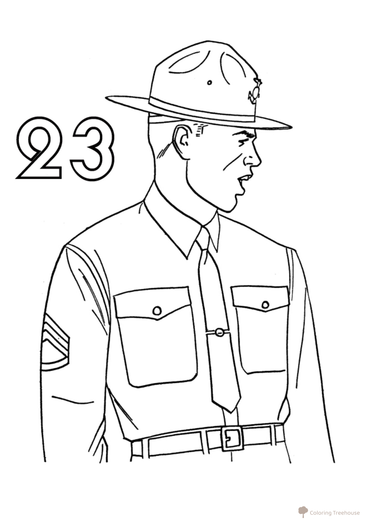 February 23 Men's Day Coloring Page free printable February 23 Coloring Pages coloring page