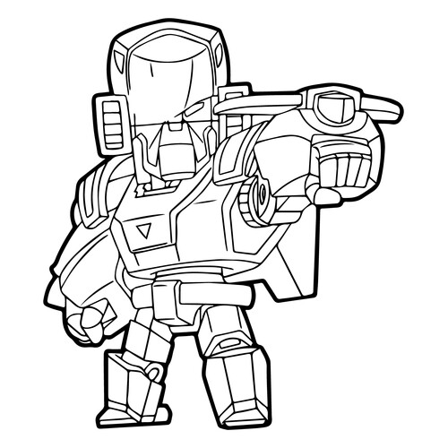Página para colorear: Mecha Bo (Brawl Stars) dibujo para colorear gratis de Páginas para colorear de Brawl Stars
