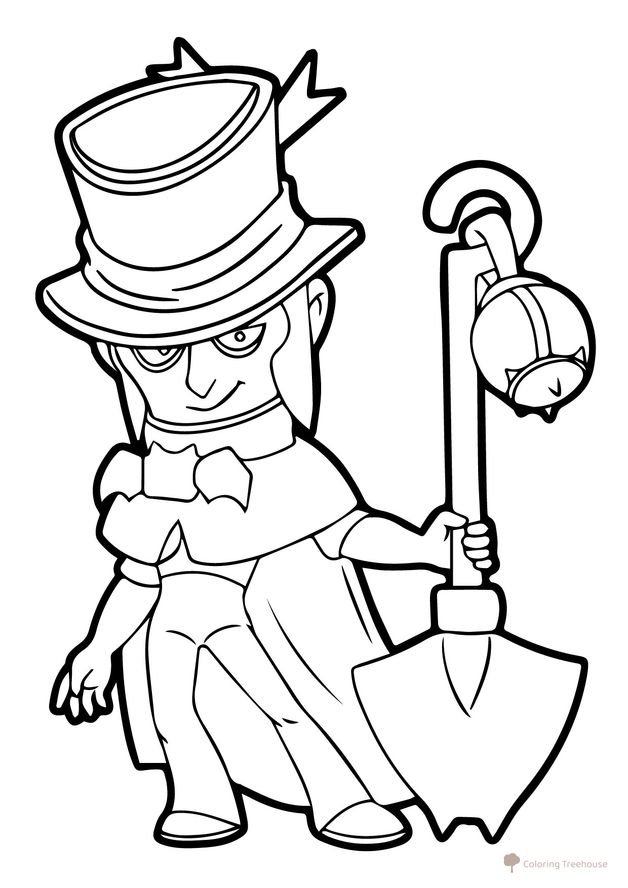 Página para colorear de Mortis — Brawl Stars dibujo para colorear gratis de Páginas para colorear de Brawl Stars