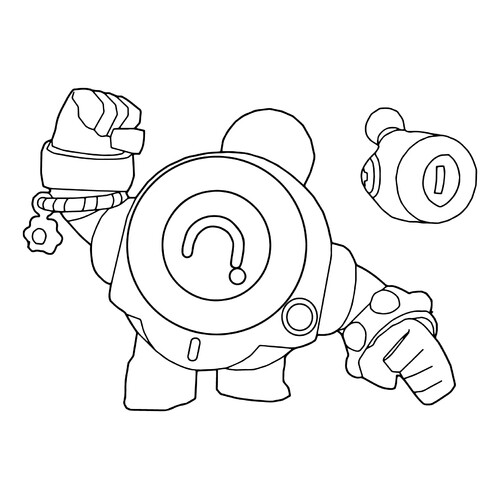 Página para colorear Nani de Brawl Stars dibujo para colorear gratis de Páginas para colorear de Brawl Stars