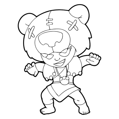 Página para colorear Nita de Brawl Stars dibujo para colorear gratis de Páginas para colorear de Brawl Stars