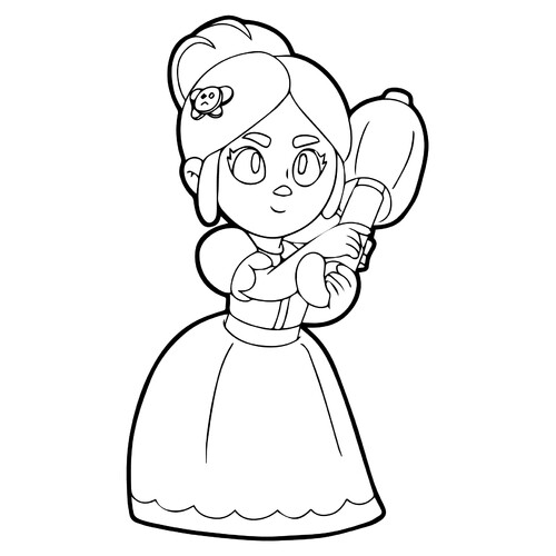 Páiper Bravo Stars - página para colorear dibujo para colorear gratis de Páginas para colorear de Brawl Stars