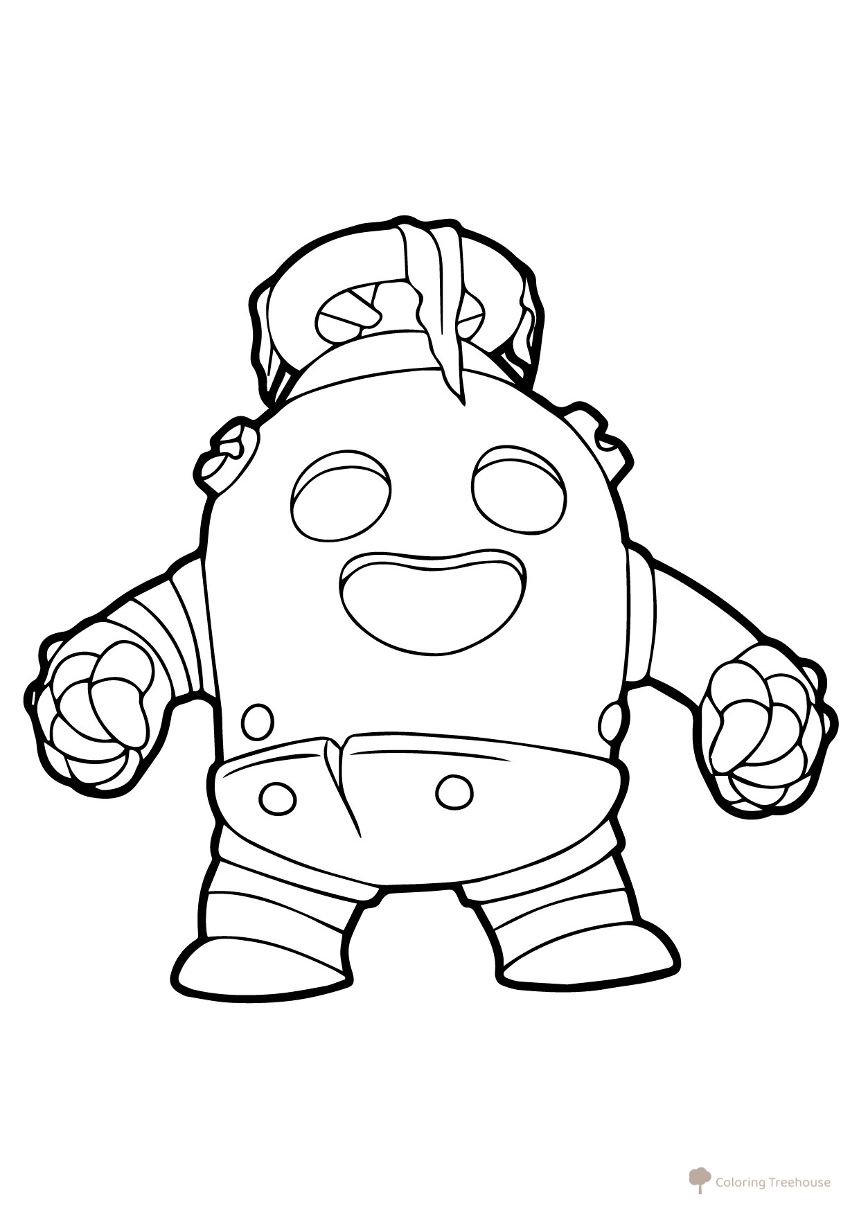 Robo Spike Coloring Page free printable Brawl Stars Coloring Pages coloring page