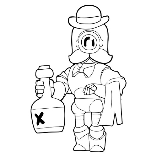Página para colorear: El mago Barli de Brawl Stars dibujo para colorear gratis de Páginas para colorear de Brawl Stars