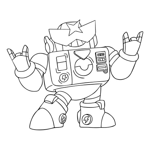 Página para colorear Volt de Bravo Stars dibujo para colorear gratis de Páginas para colorear de Brawl Stars