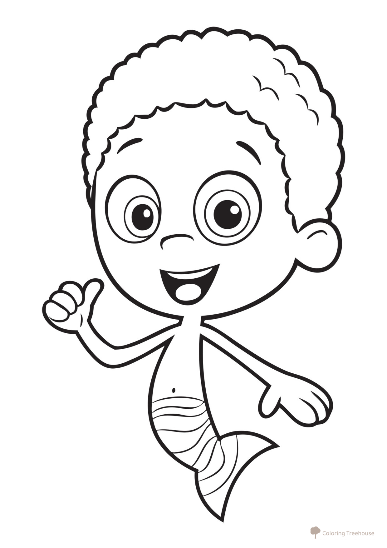 Gobi Coloring Page free printable Bubble Guppies Coloring Pages coloring page