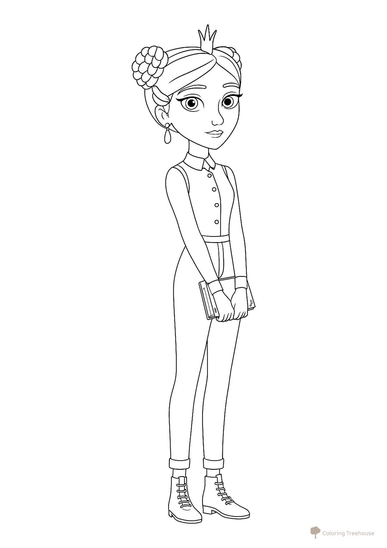 Princess Dasha Coloring Page free printable Princess Coloring Pages coloring page