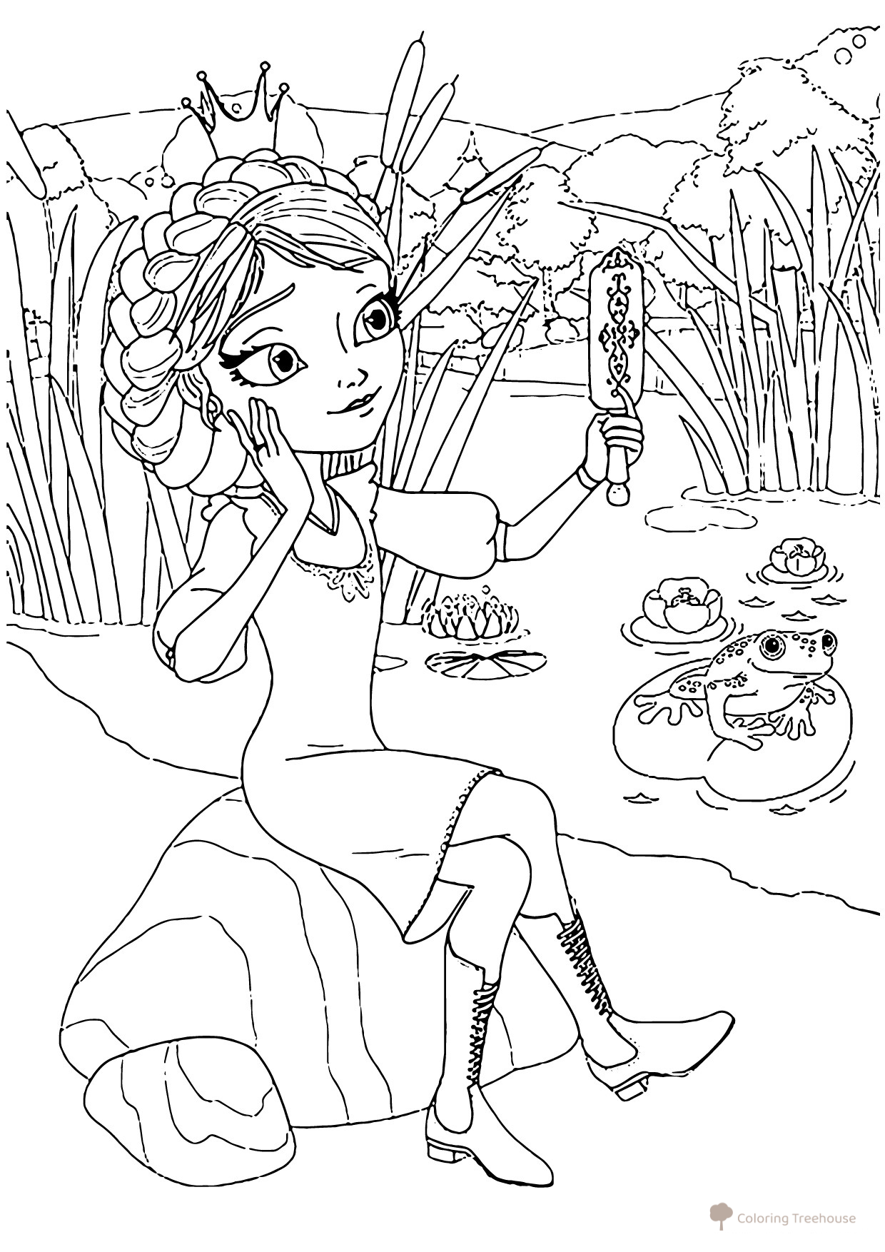 Раскраска Царевна Василиса dibujo para colorear gratis de Páginas para colorear de Tsarevny — Princesas