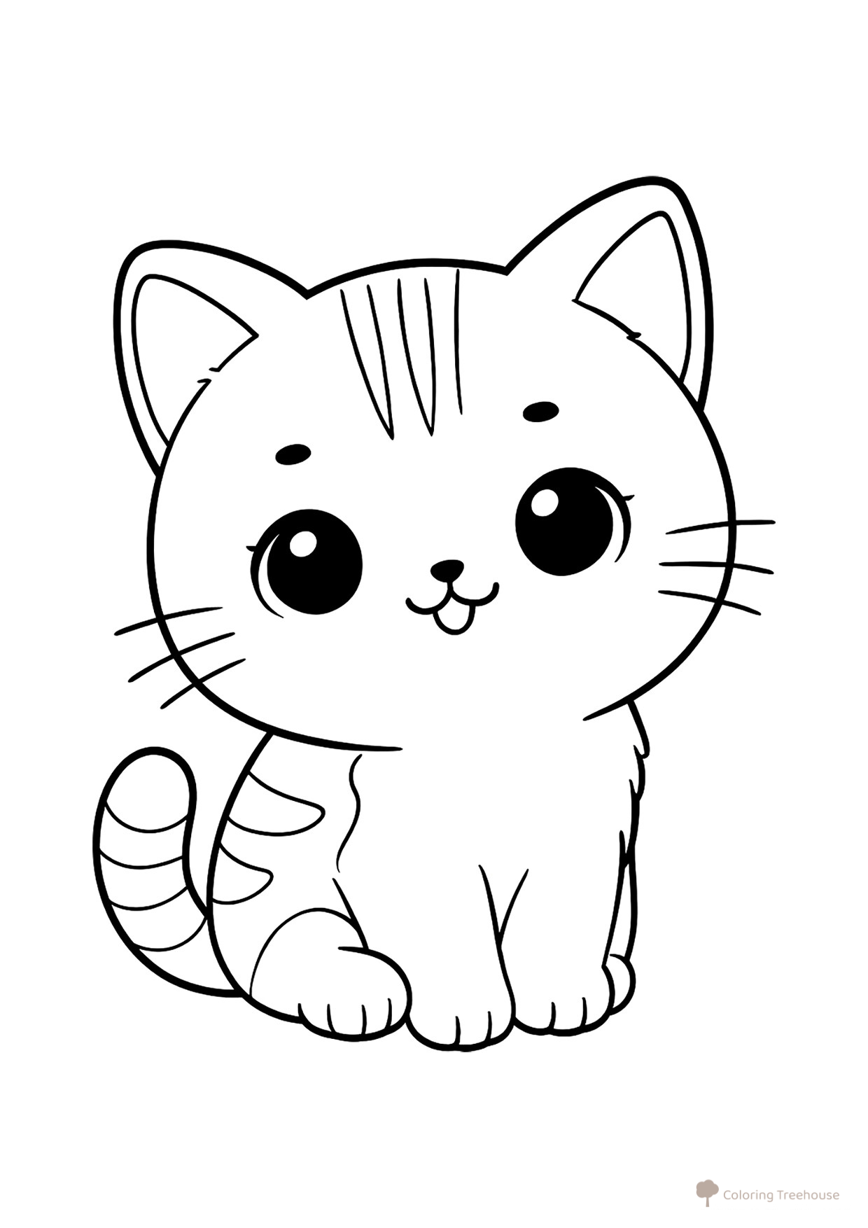 Good Kitten Coloring Page free printable Cat and Kitten Coloring Pages coloring page