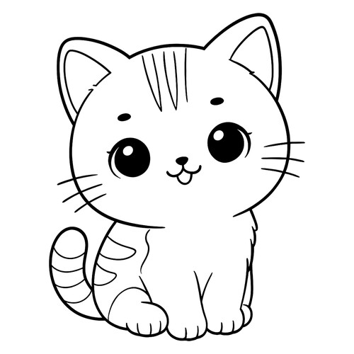 Good Kitten Coloring Page free printable Cat and Kitten Coloring Pages coloring page