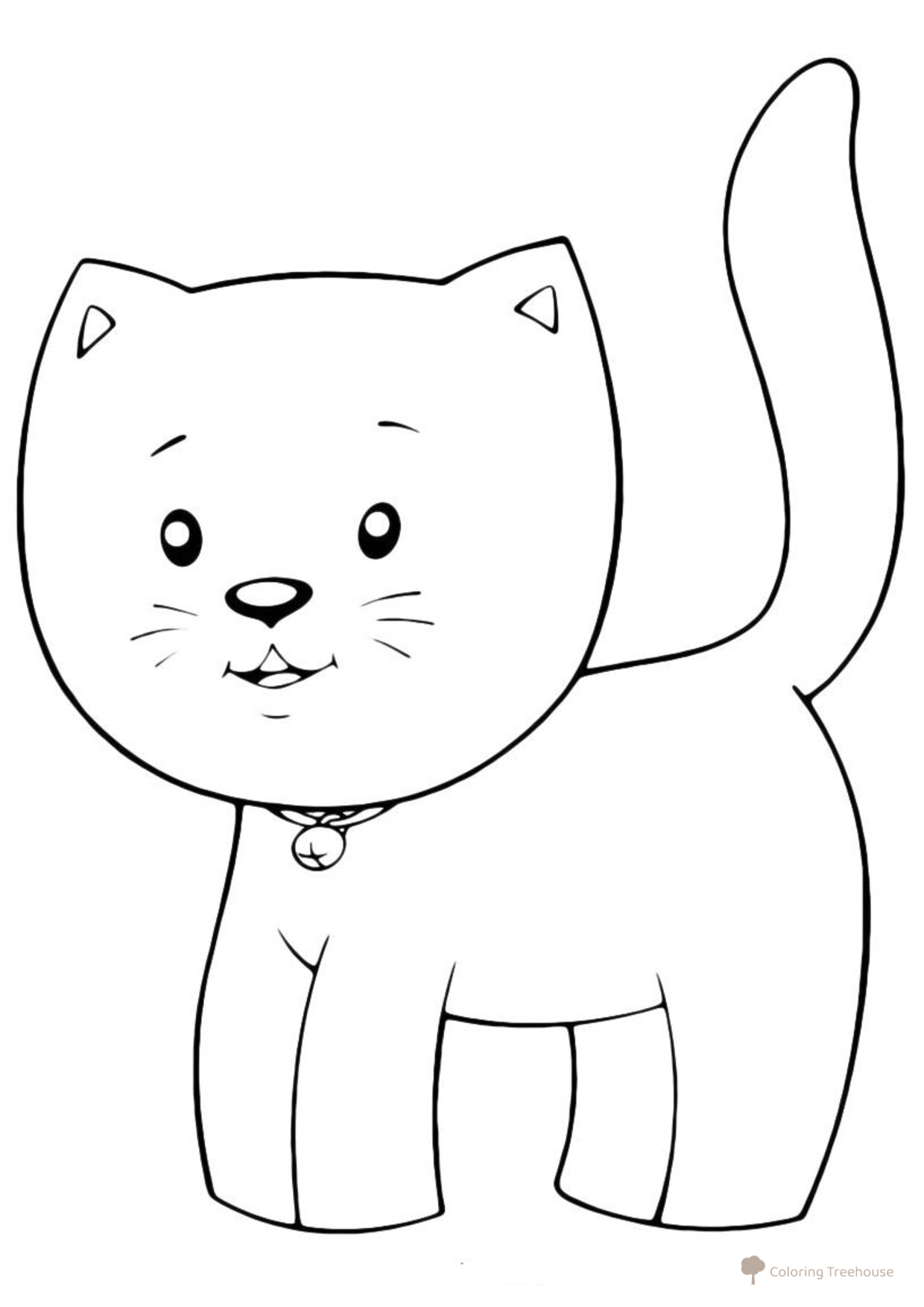 Cute Little Kitten Coloring Page free printable Cat and Kitten Coloring Pages coloring page