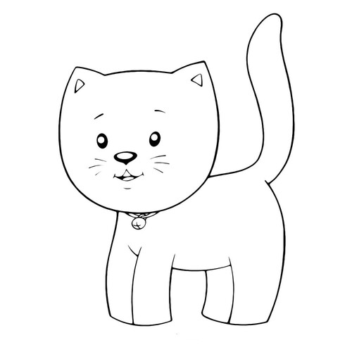 Cute Little Kitten Coloring Page free printable Cat and Kitten Coloring Pages coloring page