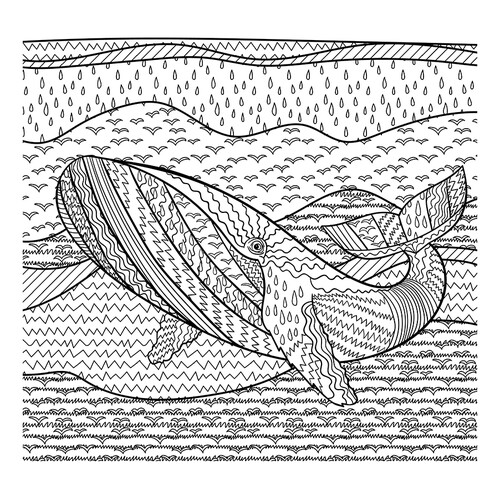 Humpback Whale Coloring Page free printable Advanced Animal, Bird, Fish, and Insect Coloring Pages coloring page