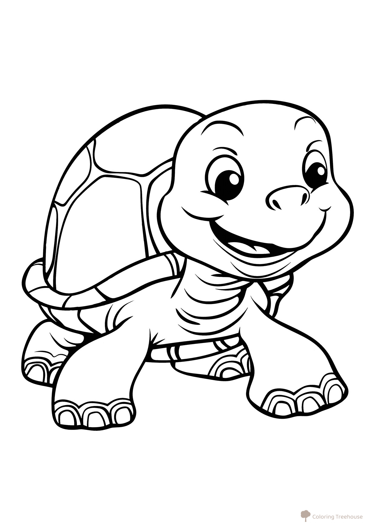 Cute Turtle Coloring Page free printable Turtle Coloring Pages coloring page