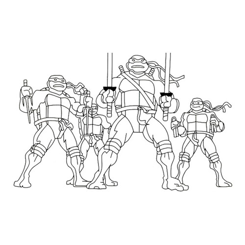 Página para colorear: Tortugas reunidas dibujo para colorear gratis de Teenage Mutant Ninja Turtles Coloring Pages