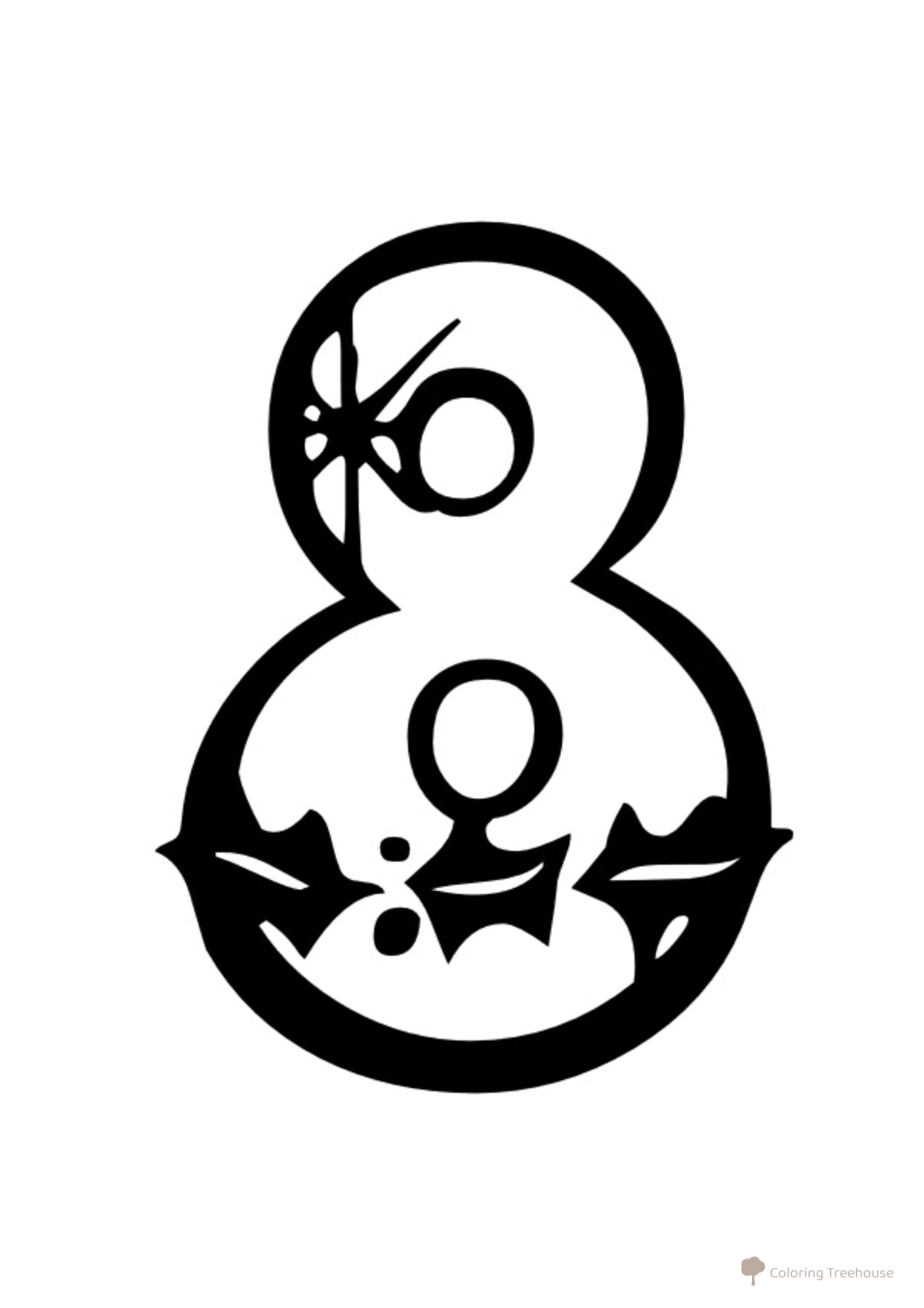 Number 8 Coloring Page free printable Number Coloring Pages coloring page