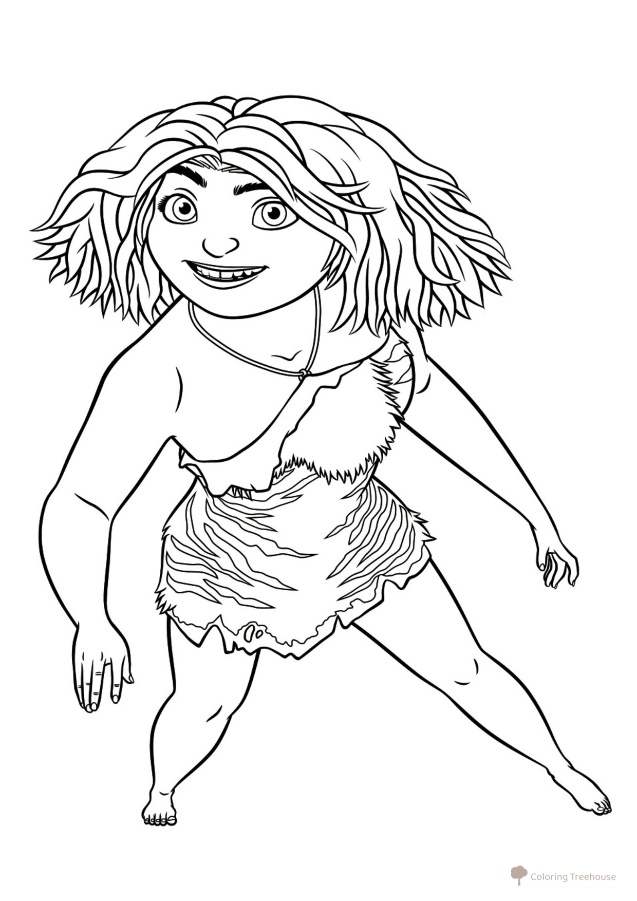 Página para colorear: Gip dibujo para colorear gratis de Páginas para colorear de Los Croods