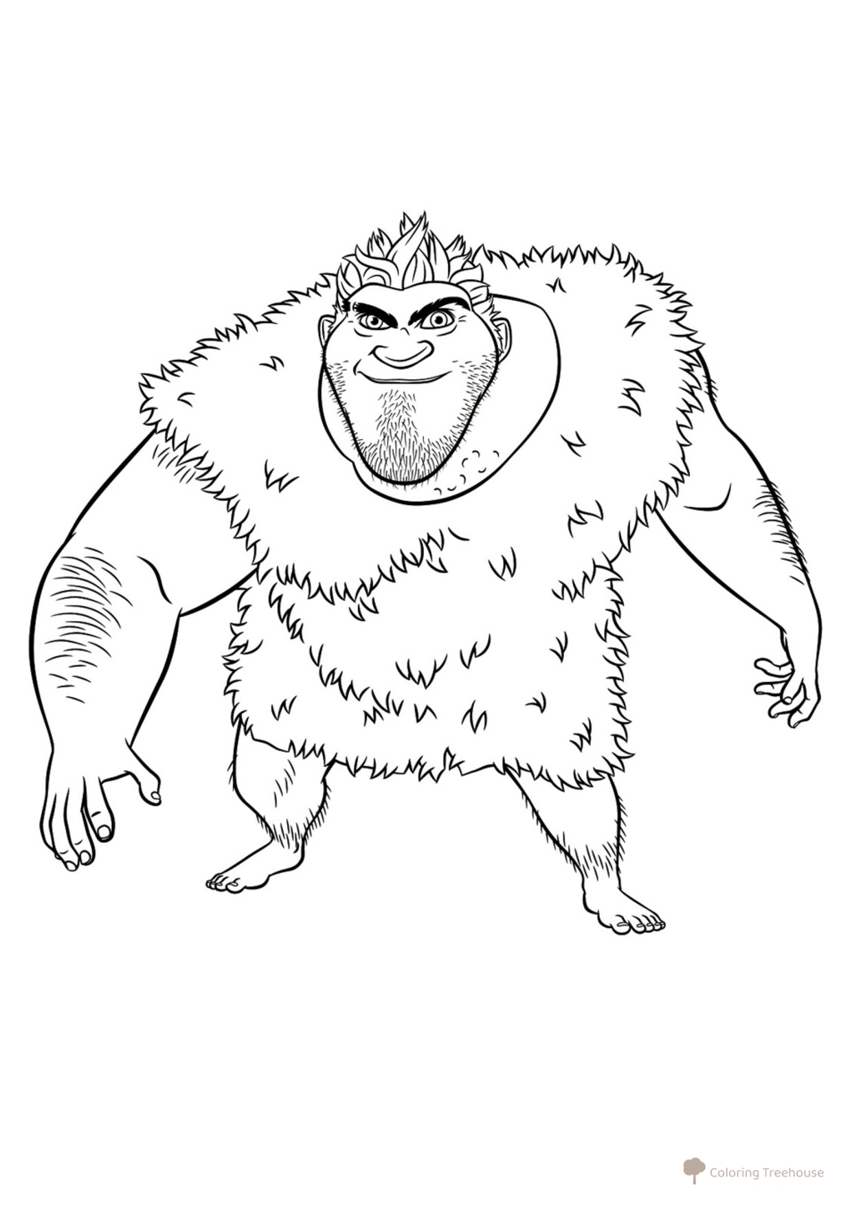 Grug Coloring Page free printable Croods Coloring Pages coloring page
