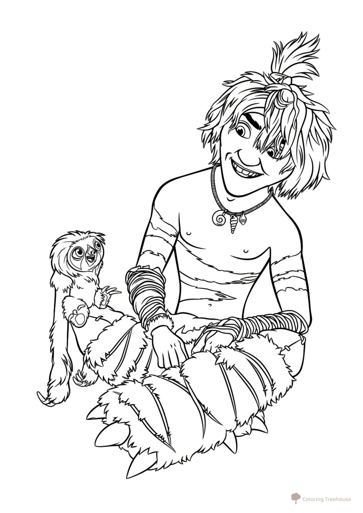 Maly Coloring Page free printable Croods Coloring Pages coloring page