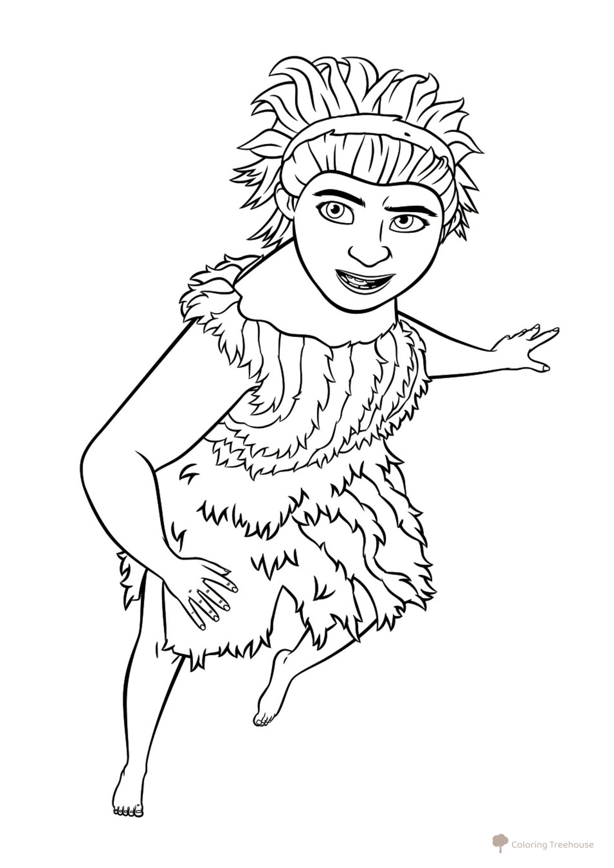 Ugga Coloring Page free printable Croods Coloring Pages coloring page