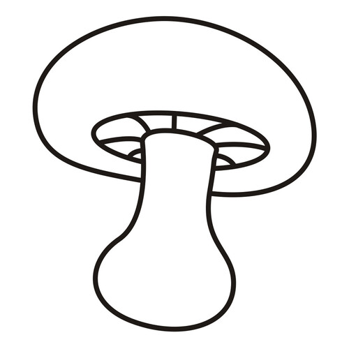 Página para colorear: Hongo dibujo para colorear gratis de Páginas para colorear de flores y plantas para niños pequeños
