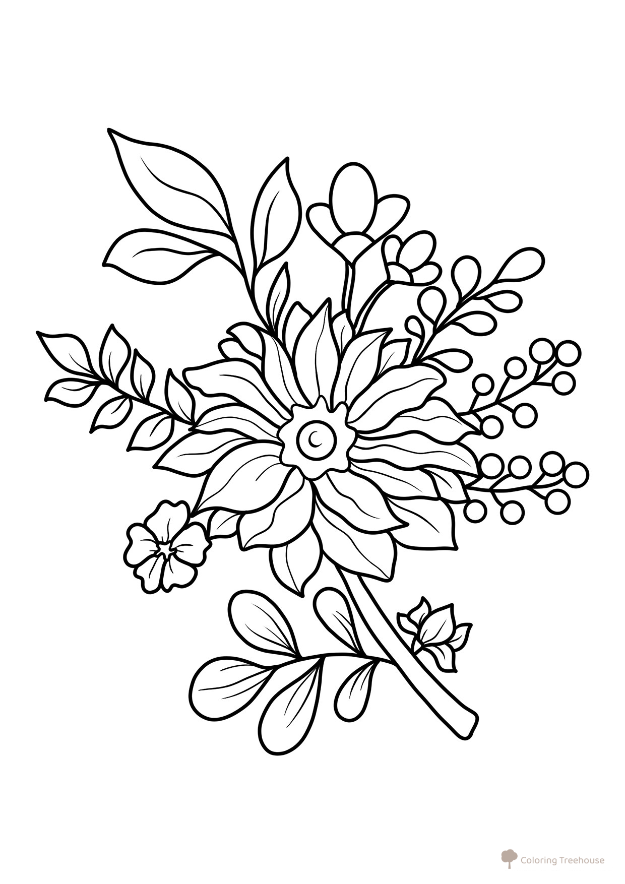 Beautiful Daisies Coloring Page free printable Flower Coloring Pages coloring page