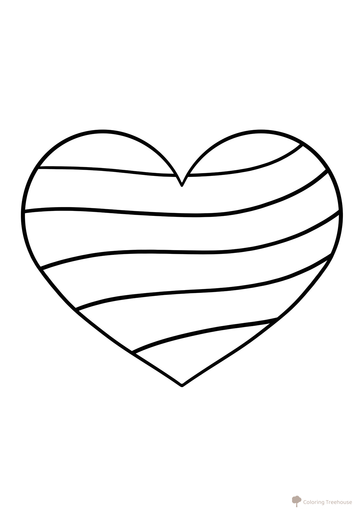 Printable Rainbow Heart Coloring Page free printable Valentine's Day Coloring Pages and Valentine Cards coloring page