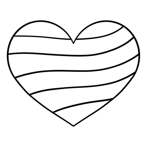 Printable Rainbow Heart Coloring Page free printable Valentine's Day Coloring Pages and Valentine Cards coloring page