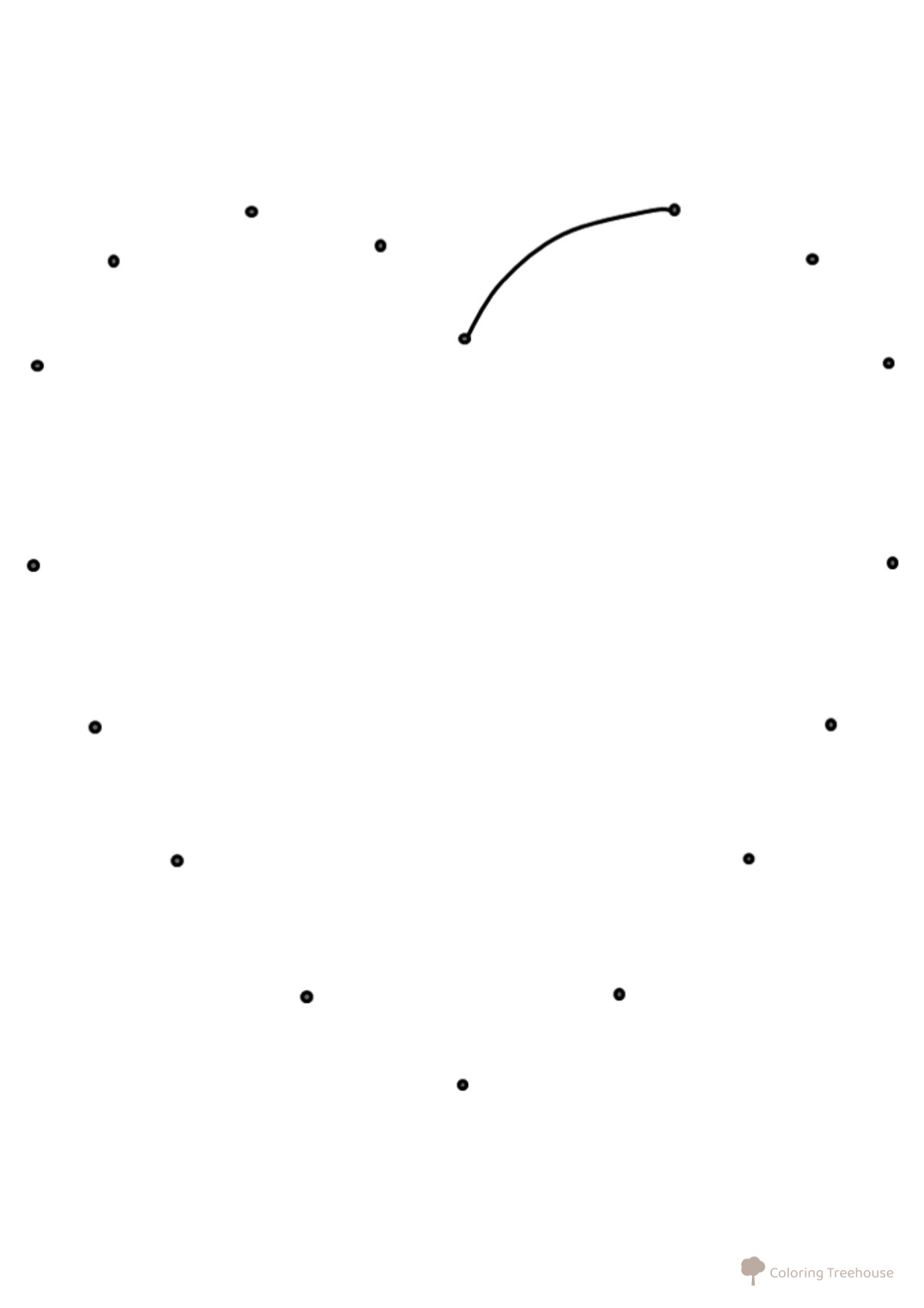 Página para colorear: Corazón por puntos dibujo para colorear gratis de Hojas para colorear del Día de San Valentín (14 de febrero)