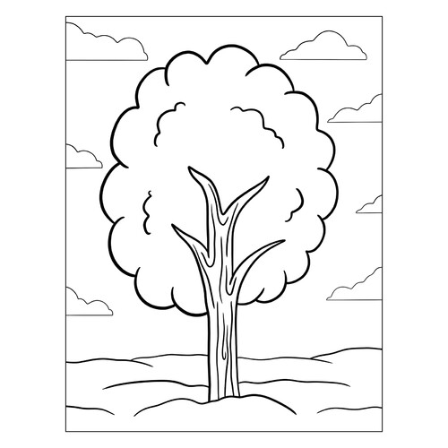 Página para colorear "Árbolito" para los más pequeños dibujo para colorear gratis de Páginas para colorear de árboles