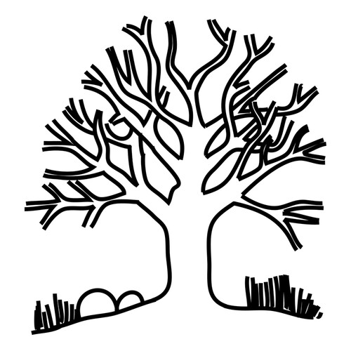 Página para colorear: Árbol sin hojas dibujo para colorear gratis de Páginas para colorear de árboles