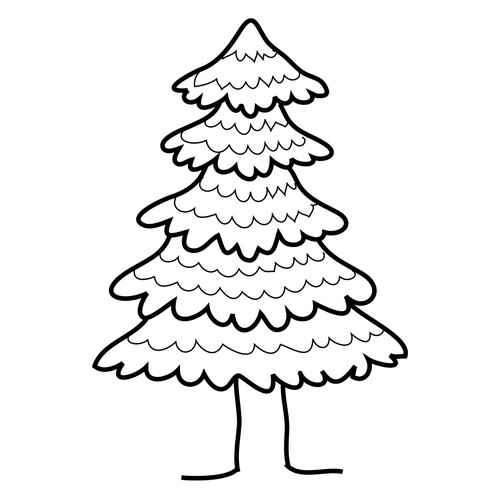 Fir Tree Coloring Page free printable Tree Coloring Pages coloring page
