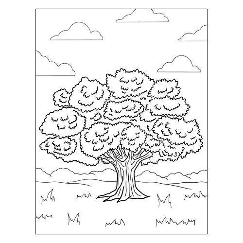 Página para colorear: Olmo (Vyaz) dibujo para colorear gratis de Páginas para colorear de árboles