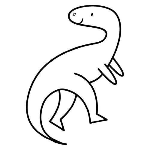 Página para colorear "Быстроногий целофиз" dibujo para colorear gratis de Dibujos para colorear de dinosaurios para niños pequeños