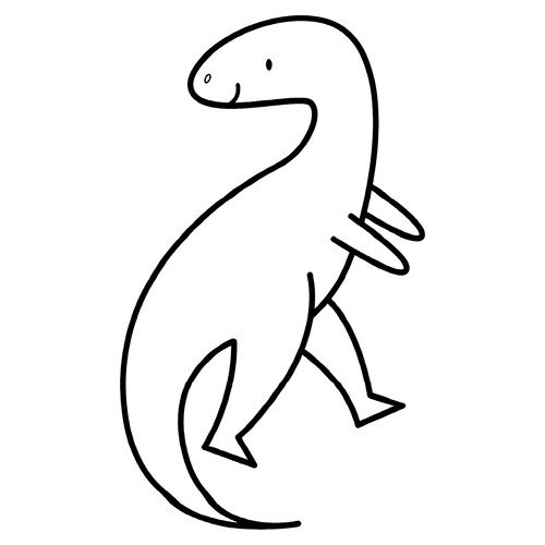 Página para colorear: Hipsilofodón veloz dibujo para colorear gratis de Dibujos para colorear de dinosaurios para niños pequeños