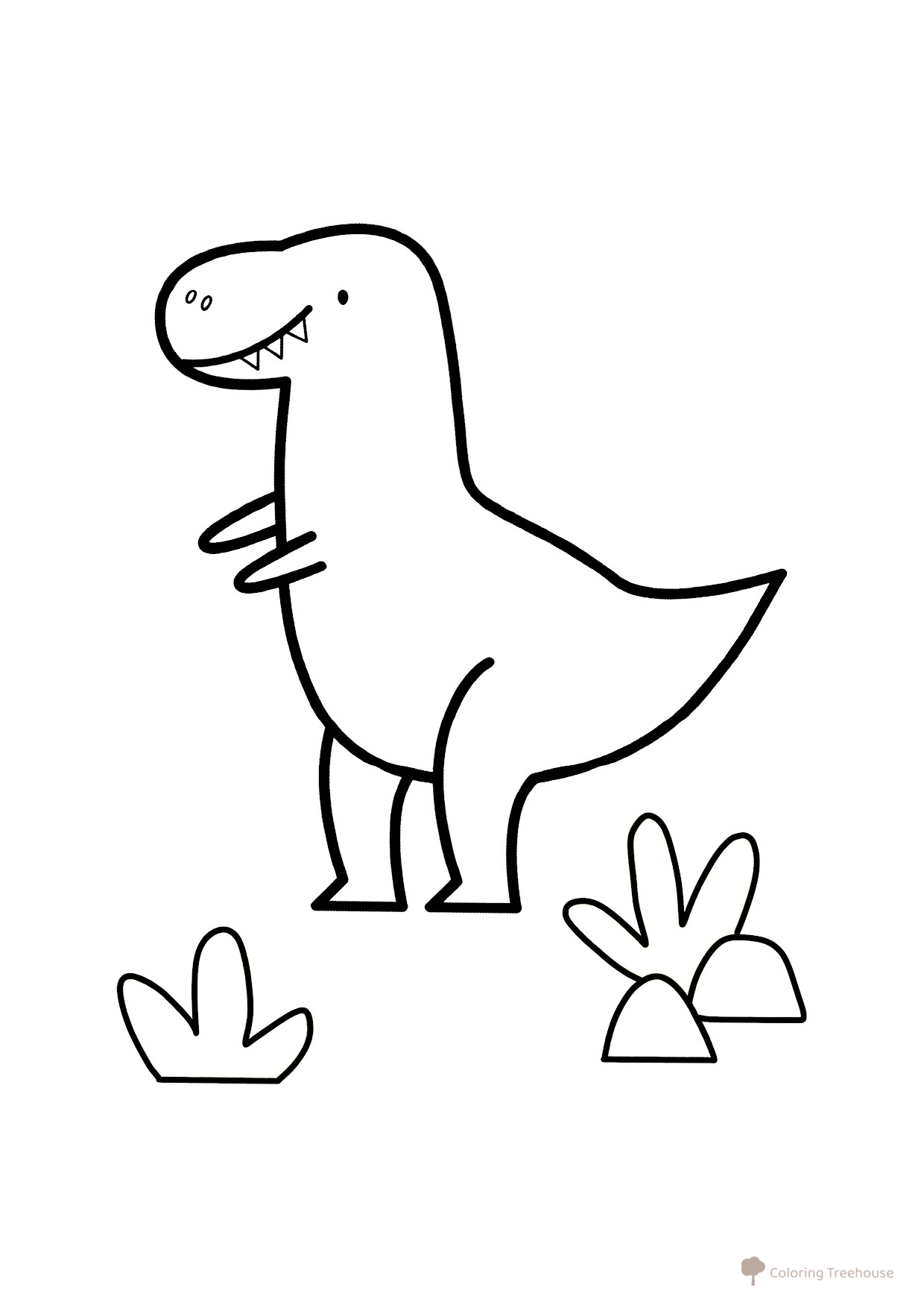Mighty Tyrannosaurus Rex para colorear dibujo para colorear gratis de Dibujos para colorear de dinosaurios para niños pequeños