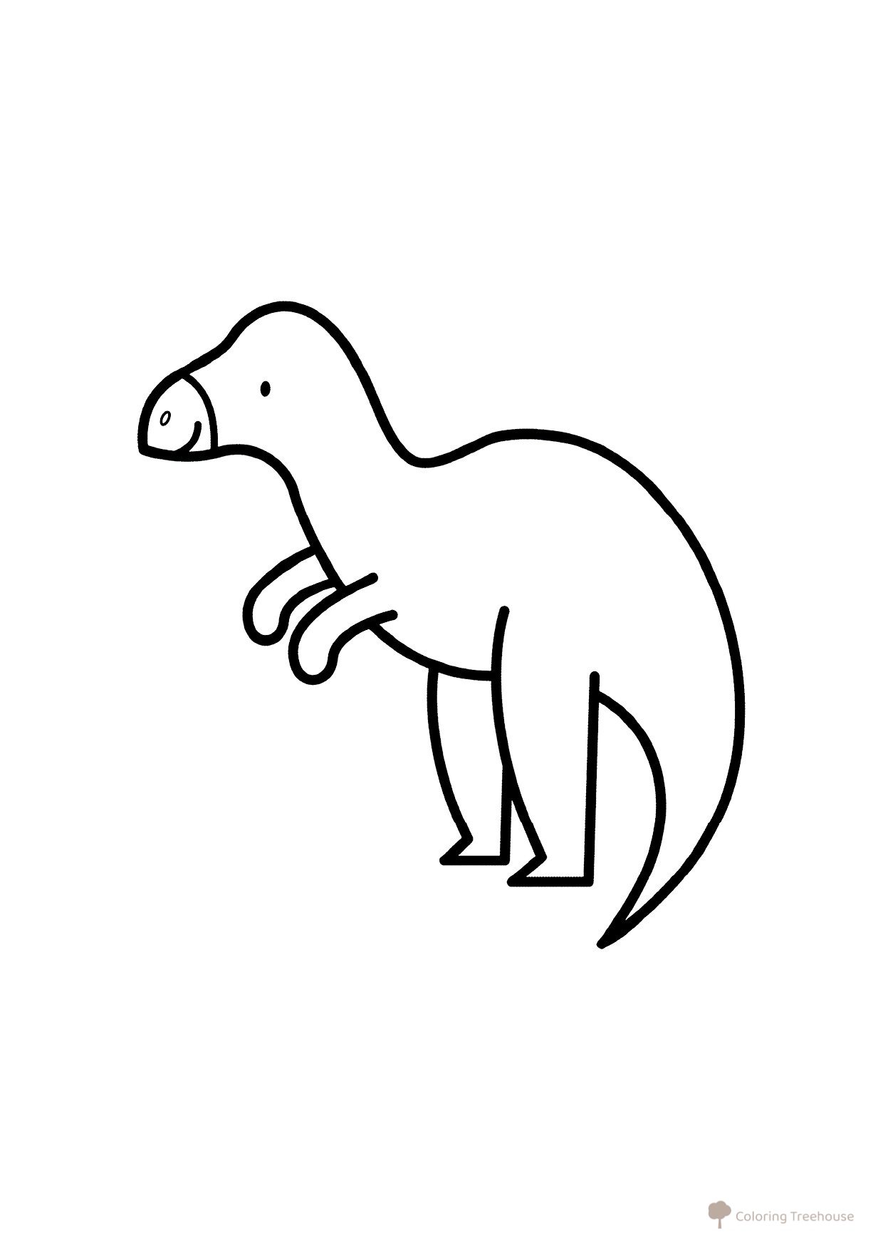 Gentle Iguanodon Coloring Page free printable Dinosaur Coloring Pages for Toddlers coloring page