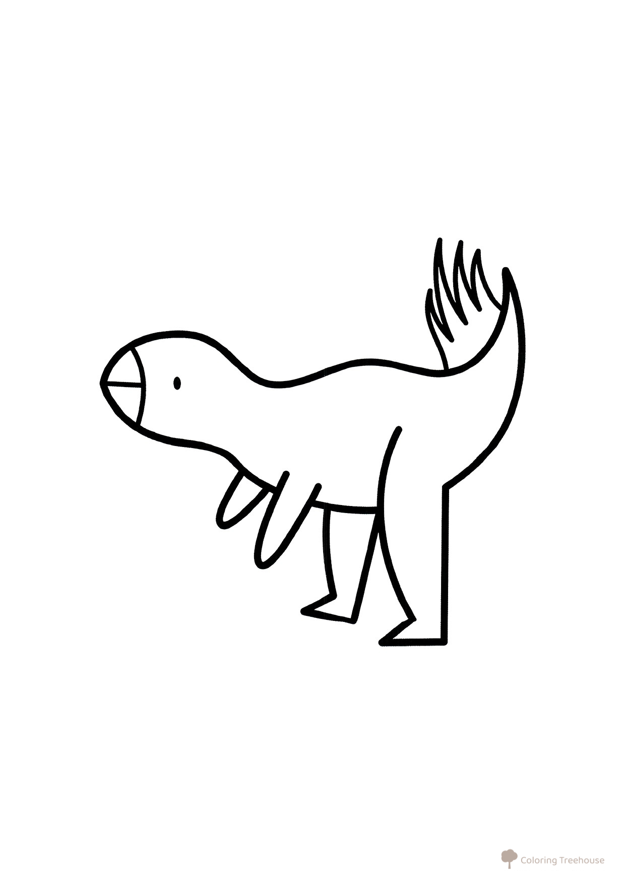 Parrot-Beaked Psittacosaurus Coloring Page free printable Dinosaur Coloring Pages for Toddlers coloring page
