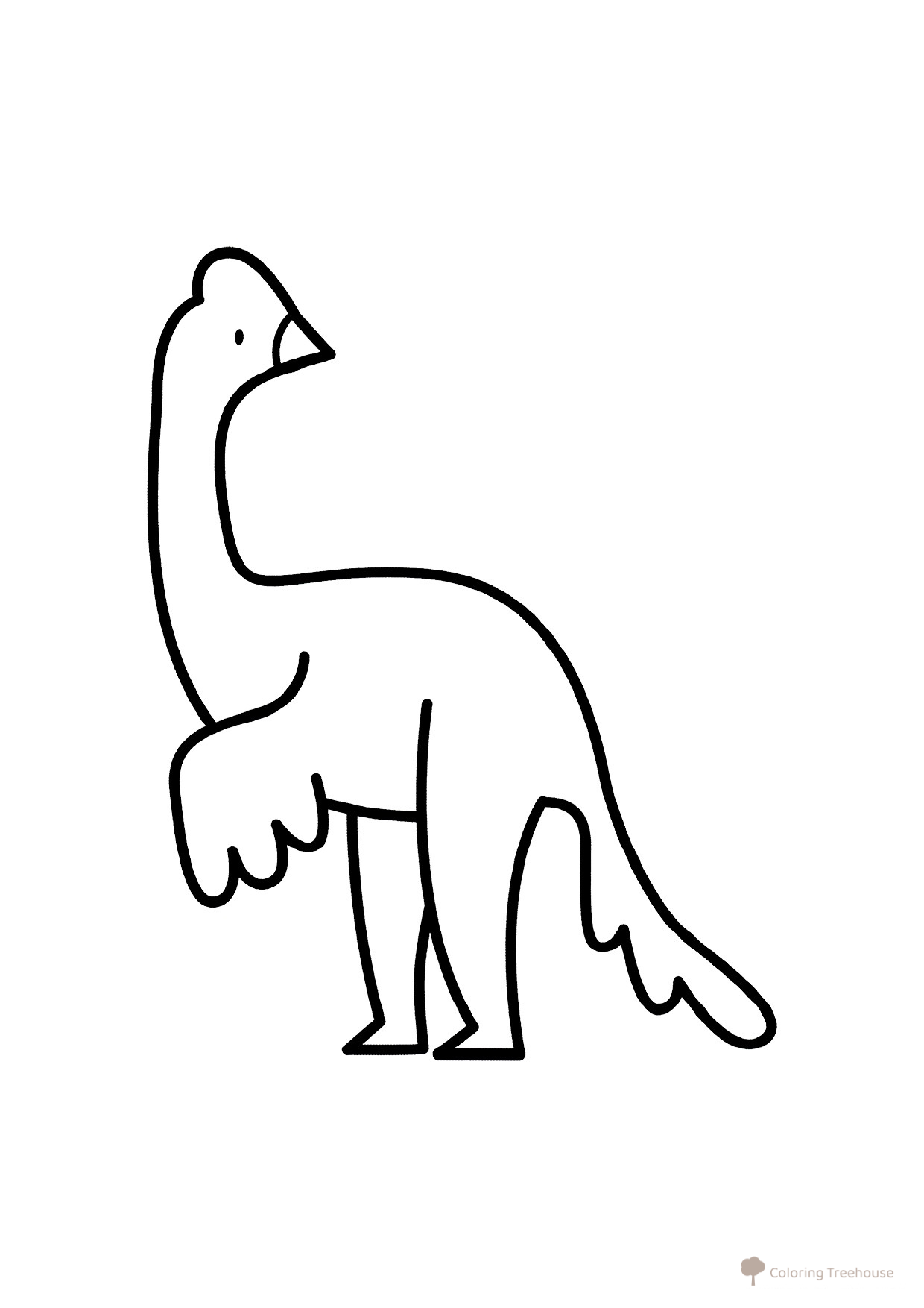 Página para colorear: Sitipati de pico corto dibujo para colorear gratis de Dibujos para colorear de dinosaurios para niños pequeños